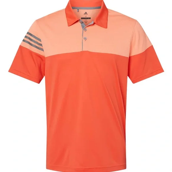 Adidas Men's Heathered 3-Stripes Colorblock Polo - Picture 2 of 9